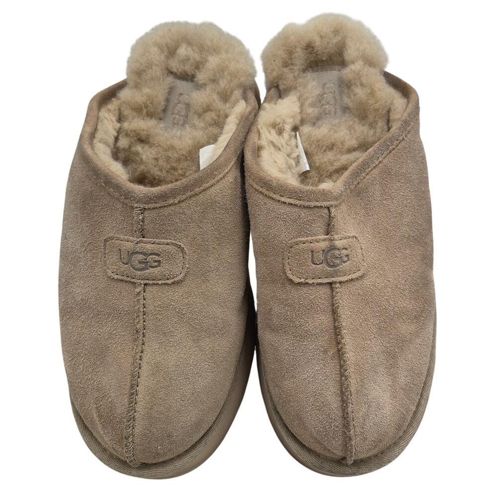 UGG Disquette slippers in a beige suede sheepskin lining Womens size 8